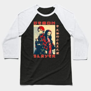 DS tanjiro and nezuko retro Baseball T-Shirt